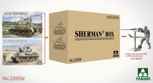 Takom 2205W M4A1 (76w) HVSS + M1 Super Sherman + US Army Tank Crewman Box (Limited Edition) 1/35