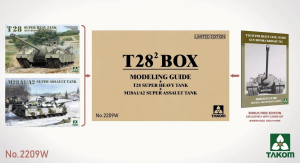 Takom 2209W T28 Super Heavy Tank + M28A1/A2 Super Assault Tank + Modeling Guide Box (Limited Edition) 1/35