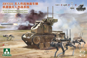Takom 2223 ZRY-222 Unmanned Combat Ground Vehicle with Robot Wolves 1/35 