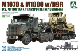 Takom 5002 M1070 & M1000 70 Ton Tank Transporter with D9R Bulldozer 1/72 