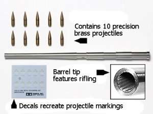 U.S. M40 Metal Gun Barrel Set - scale 1-35 Tamiya 12670 