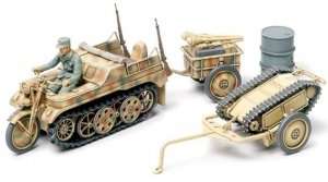 Kettenkraftrad w/Infantry cart & Goliath in scale 1-48