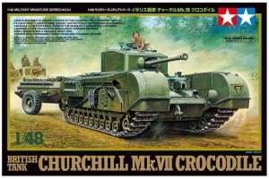 British Tank Churchill Mk.VII Crocodile in scale 1-48