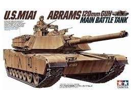 U.S. M1A1 Abrams 120mm Gun Main Battle Tank model Tamiya