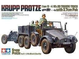 Krupp Protze 1 ton (6x4) Kfz.69 Towing Truck with 3.7cm Pak in scale 1-35