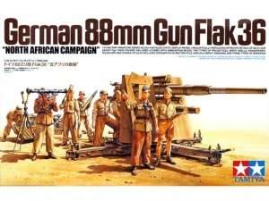 German 88mm GUN Flak36 North African Campaign in scale 1-35