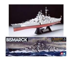 German Battleship Bismarck in scale 1-350 Tamiya 78013