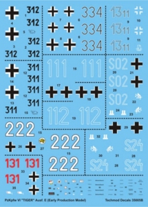 Decals PzKpfw VI Tiger Ausf.E Early Production Model Techmod 35005