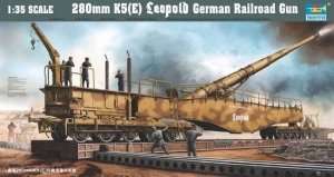 Rail road gun 280mm K5 (E) Leopold in scale 1:35