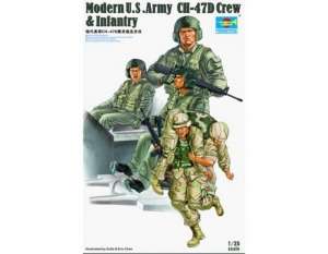 Modern U.S. Army CH-47D Crew and Infantry in scale 1-35