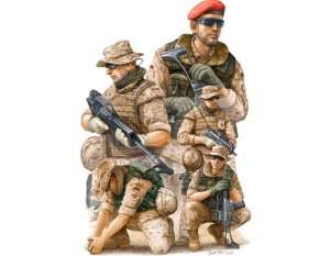 Modern German ISAF Soldiers in Afghanistan - figures set in scale 1-35