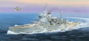 Battleship HMS Warspite 1942 in scale 1-350 