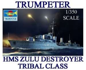 Model Destroyer HMS Zulu in scale 1:350
