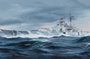 German Bismarck Battleship model Trumpeter 05358 in 1-350