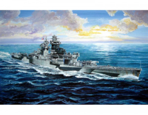 French Battleship Richelieu 1943 model Trumpeter 05750 in 1-700