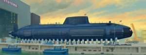 HMS Astute - model Trumpeter in scale 1:144