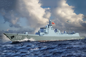 PLA Navy Type 052C Destroyer model Trumpeter 06730 in 1-700