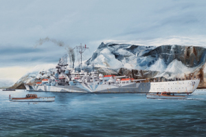 German Tirpitz Battleship model Trumpeter 05359 in 1-350