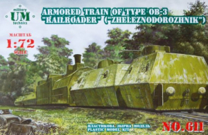 The armored train of type OB-3 Railroader UMMT 611 in 1-72