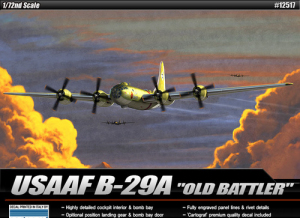 USAAF bomber B-29A Old Battler model Academy 12517 1:72