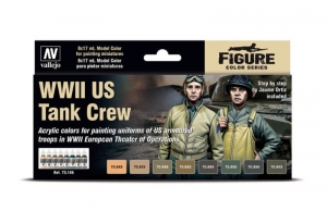 Model Color WWII US Tank Crew 8 x 17ml Vallejo 70186