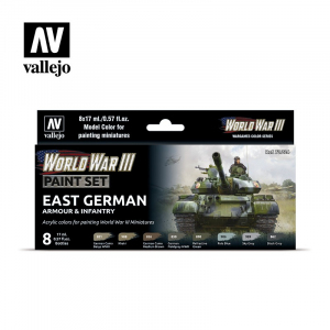 Vallejo 70224 Zestaw 8 farb akrylowych WWIII East German Armour and Infantry