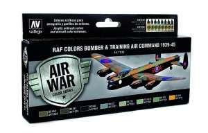 Vallejo 71145 Zestaw 8 farb - RAF Colors Bomber & Training 39-45