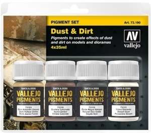 Pigment Set - Dust and Dirt - 4x35ml - Vallejo 73190