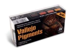 Vallejo 73196 - Pigment Set No.1 - Rust and oil - 4x30ml