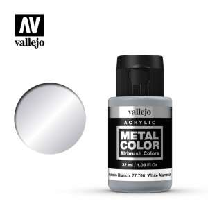 White Aluminium 32ml Acrylic paint Metal Color Vallejo 77706