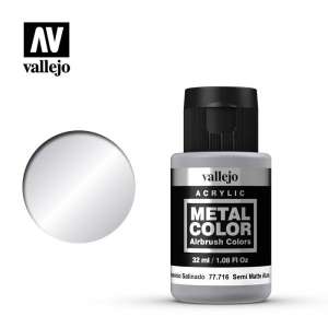 Semi Matt Aluminium 32ml Acrylic paint Metal Color Vallejo 77716