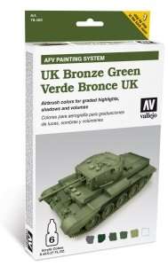 Vallejo 78407 Zestaw Model Air - UK Bronze Green 6x8ml