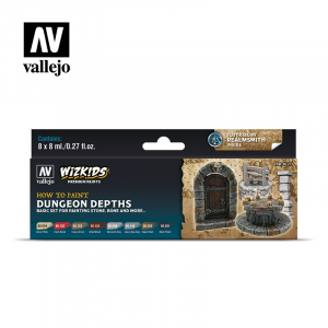 Vallejo 80251 Zestaw 8 farb Wizkids Premium lochy zamki
