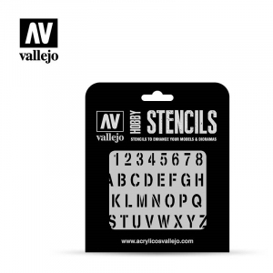 Vallejo ST-LET002 Szablon - cyfry litery skala 1-35