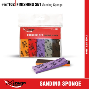 Finishing set sanding sponge 10 pcs 1200–3000 Mirage 100102