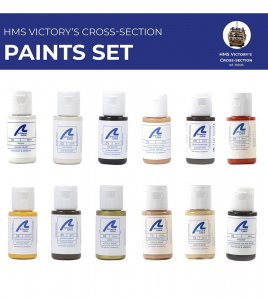 Zestaw 12 farb do modelu przekroju statku HMS Victory - Artesania 277PACK29 