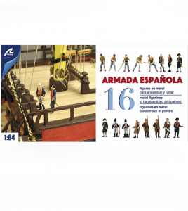 Zestaw 16 metalowych figurek hiszpańskich marynarzy - Artesania Latina 22901F