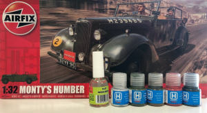 Gift set Montys Humber snipe staff car with paints and glue