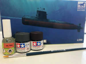 Gift set model Type 039G Submarine Bronco NB5012 with paints and glue