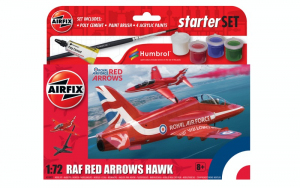 Starter Set RAF Red Arrows Hawk model Airfix A55002 in 1-72