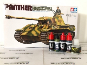 Gift set model Tank Panther Tamiya 35065 with paints and glue