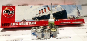 Zestaw modelarskie RMS Mauretania z farbami skala 1-600