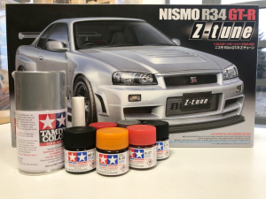 Zestaw z farbami Tamiya 24282 Nismo R34 GT-R Z-tune skala 1-24