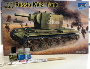 Zestaw z farbami Trumpeter 00312 Russian KV-2(1940) Tank skala 1-35