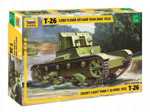 Model Soviet Light Tank T-26 Mod. 1932 Zvezda 3542