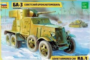 Soviet Armored Car BA-3 in scale 1-35