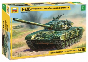 Russian Main Battle Tank T-72B model Zvezda 3551 in 1-35
