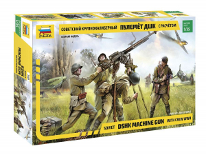 Soviet DSHK Machinegun with crew WWII in scale 1-35