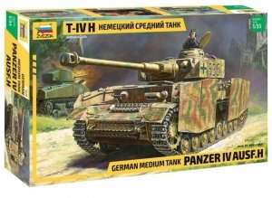 Panzer IV ausf.H German medium tank in scale 1-35 Zvezda 3620