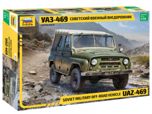 Zvezda 3629 UAZ-469 Soviet Military Off-Road Vehicle 1/35 